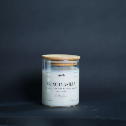 French Vanilla Scented Pure Soy Wax Candle