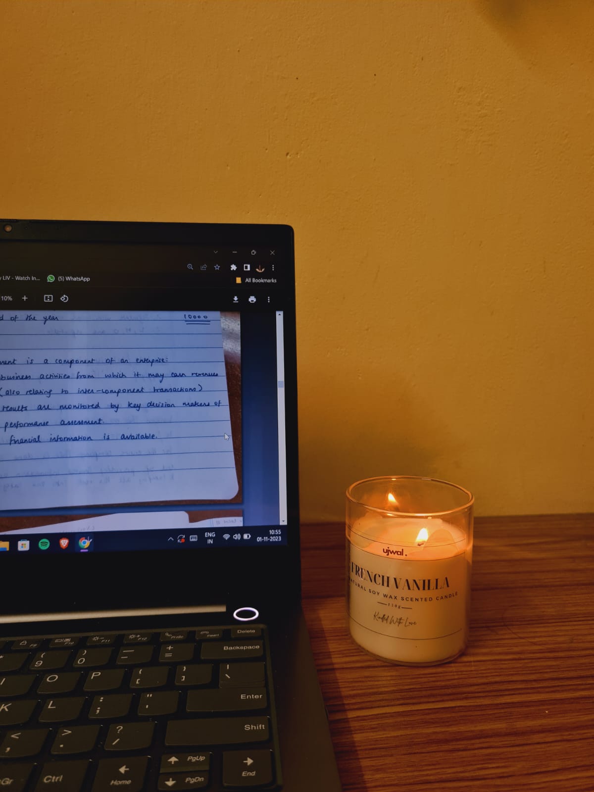 French Vanilla Scented Pure Soy Wax Candle