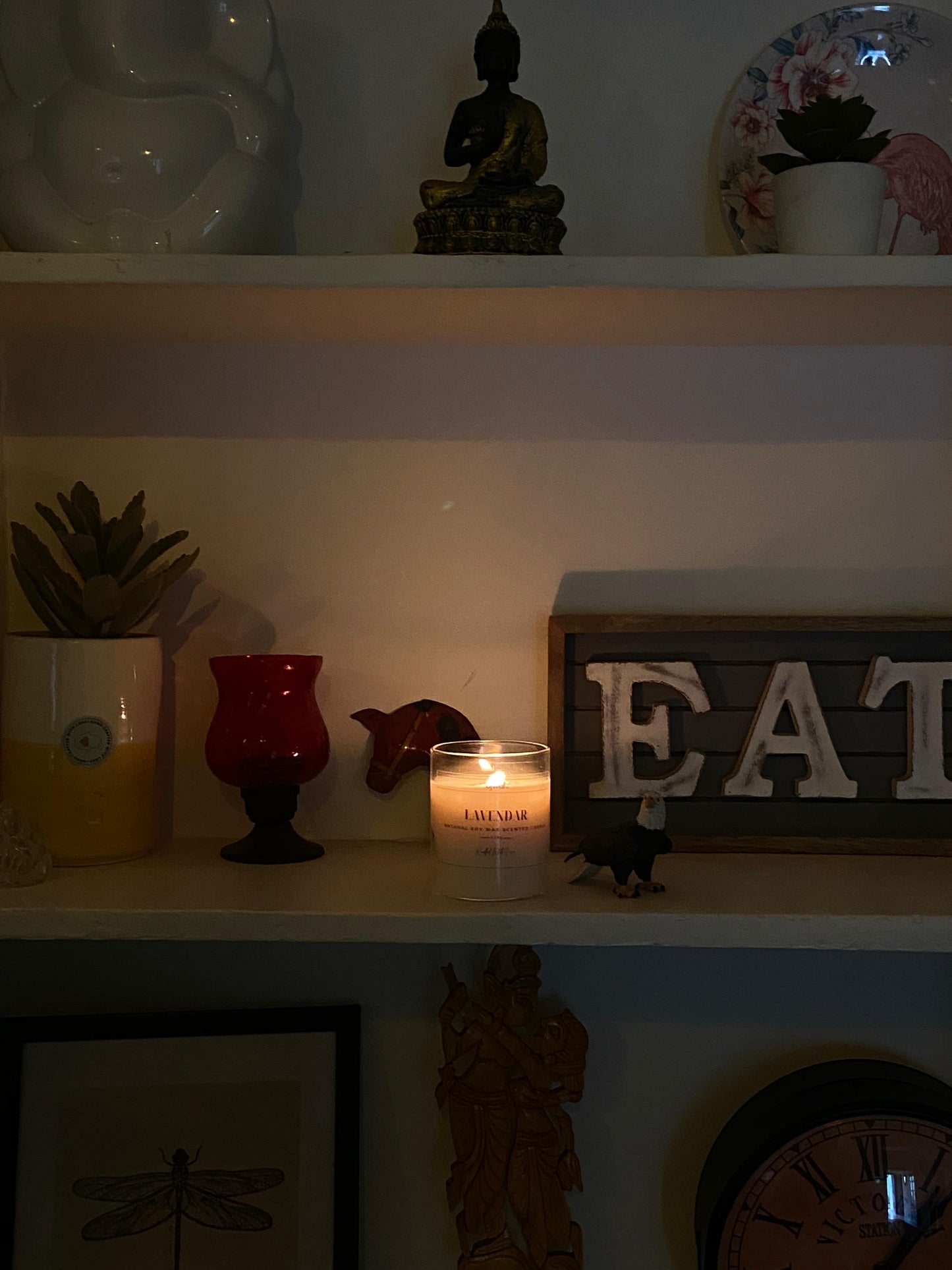 Lavendar Scented Pure Soy Wax Candle